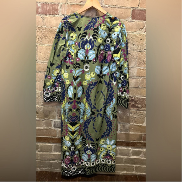 Zara | Green Floral Midi Dress - Picture 5 of 8